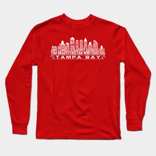 Tampa Bay Football Team 23 Player Roster, Tampa Bay City Skyline Long Sleeve T-Shirt